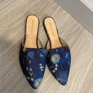 Who what wear - Blue silk artsy flats